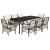 Set mobilier de grădină cu perne, 9 piese, maro, poliratan GartenMobel Dekor