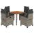 Set mobilier de grădină cu perne, 5 piese, gri, poliratan GartenMobel Dekor