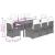 Set mobilier grădină cu perne, 9 piese, gri, poliratan GartenMobel Dekor