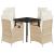 Set mobilier de grădină cu perne, 5 piese, bej, poliratan GartenMobel Dekor
