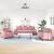 Set de canapele cu perne, 3 piese, roz, catifea GartenMobel Dekor