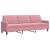 Set de canapele cu perne, 3 piese, roz, catifea GartenMobel Dekor