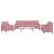 Set de canapele cu perne, 3 piese, roz, catifea GartenMobel Dekor