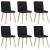 Scaune de sufragerie 6 buc. negru material textil GartenMobel Dekor