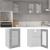 Dulap de sticlă suspendat gri beton 40x31x60 cm lemn prelucrat GartenMobel Dekor