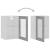 Dulap de sticlă suspendat gri beton 40x31x60 cm lemn prelucrat GartenMobel Dekor