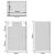 Dulap de sticlă suspendat gri beton 40x31x60 cm lemn prelucrat GartenMobel Dekor