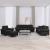 Set de canapele cu perne, 4 piese, negru, catifea GartenMobel Dekor