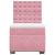 Pat box spring cu saltea, roz, 90x200 cm, catifea GartenMobel Dekor