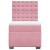 Pat box spring cu saltea, roz, 90x200 cm, catifea GartenMobel Dekor
