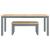 Set de sufragerie din 3 piese Panama din lemn masiv de pin gri GartenMobel Dekor