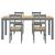 Set de sufragerie din 5 piese Panama din lemn masiv de pin gri GartenMobel Dekor