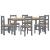 Set de sufragerie din 7 piese Panama din lemn masiv de pin gri GartenMobel Dekor