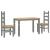 Set de sufragerie din 3 piese Panama din lemn masiv de pin gri GartenMobel Dekor