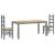 Set de sufragerie din 3 piese Panama din lemn masiv de pin gri GartenMobel Dekor