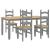 Set de sufragerie din 5 piese Panama din lemn masiv de pin gri GartenMobel Dekor