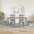 Set de sufragerie din 7 piese Panama din lemn masiv de pin gri GartenMobel Dekor
