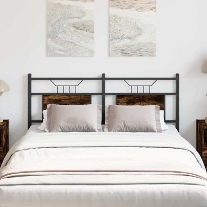 Tăblie stejar afumat 137 cm Lemn și oțel prelucrat GartenMobel Dekor