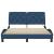 Cadru de pat cu LED fără saltea Albastru 140x190 cm Material GartenMobel Dekor