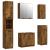 Set dulapuri de baie, 5 piese, stejar afumat, lemn prelucrat GartenMobel Dekor