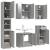 Set dulapuri de baie, 5 piese, gri sonoma, lemn prelucrat GartenMobel Dekor