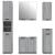 Set dulapuri de baie, 5 piese, gri sonoma, lemn prelucrat GartenMobel Dekor