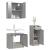 Set dulapuri de baie, 3 piese, gri sonoma, lemn prelucrat GartenMobel Dekor