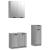 Set dulapuri de baie, 3 piese, gri sonoma, lemn prelucrat GartenMobel Dekor