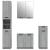 Set dulapuri de baie, 4 piese, gri sonoma, lemn prelucrat GartenMobel Dekor