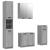 Set dulapuri de baie, 4 piese, gri sonoma, lemn prelucrat GartenMobel Dekor