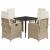 Set mobilier de grădină cu perne, 5 piese, bej, poliratan GartenMobel Dekor
