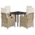Set mobilier de grădină cu perne, 5 piese, bej, poliratan GartenMobel Dekor