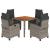 Set mobilier de grădină cu perne, 5 piese, gri, poliratan GartenMobel Dekor