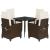 Set mobilier de grădină, 5 piese, cu perne, maro, poliratan GartenMobel Dekor