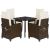 Set mobilier de grădină, 5 piese, cu perne, maro, poliratan GartenMobel Dekor