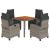 Set mobilier de grădină cu perne, 5 piese, gri, poliratan GartenMobel Dekor