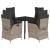 Set mobilier de grădină cu perne, 5 piese, gri, poliratan GartenMobel Dekor