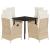 Set mobilier de grădină cu perne, 5 piese, bej, poliratan GartenMobel Dekor