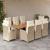Set de masă pentru grădină, 9 piese, cu perne, bej, poliratan GartenMobel Dekor