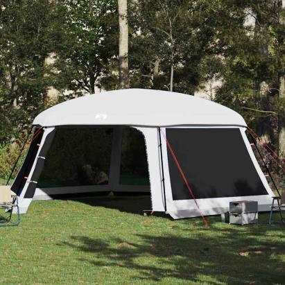 Cort de piscină cu pereți detașabili și plasă gri 670x590 cm GartenMobel Dekor