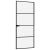 Ușă de interior negru 76x201,5 cm sticlă securiz./aluminiu slim GartenMobel Dekor