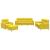 Set de canapele cu perne, 4 piese, galben deschis, textil GartenMobel Dekor