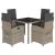 Set mobilier de grădină cu perne, 5 piese, gri, poliratan GartenMobel Dekor