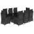 Set mobilier de grădină cu perne, 9 piese, negru, poliratan GartenMobel Dekor