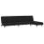 Set canapea 2 piese, negru, catifea GartenMobel Dekor