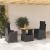 Set mobilier de grădină cu perne, 3 piese, negru, poliratan GartenMobel Dekor