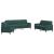 Set de canapele cu perne, 3 piese, verde închis, catifea GartenMobel Dekor