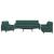 Set de canapele cu perne, 3 piese, verde închis, catifea GartenMobel Dekor