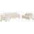 Set de canapele cu perne, 3 piese, crem, catifea GartenMobel Dekor