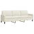 Set de canapele cu perne, 3 piese, crem, catifea GartenMobel Dekor